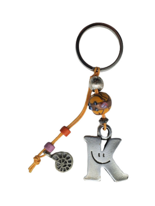 Handmade Keychain Metallic Monogram
