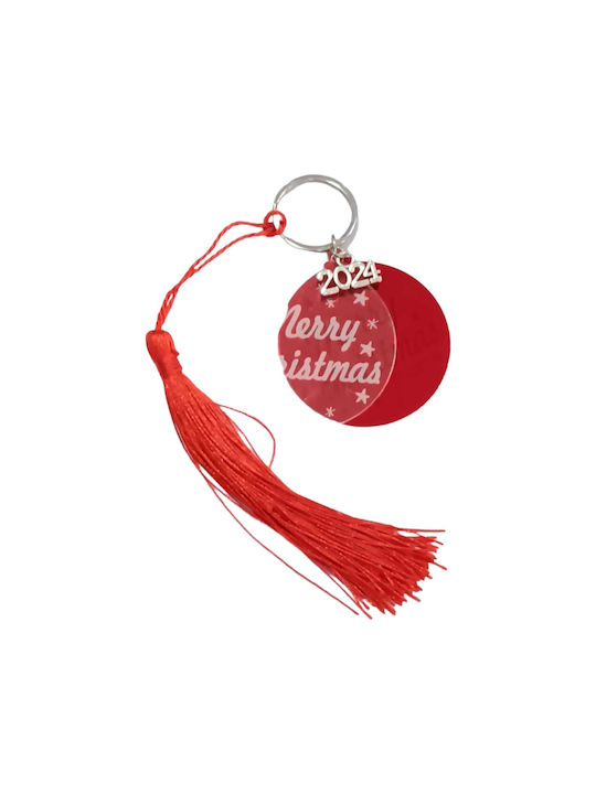 Handmade Keychain Charm Red