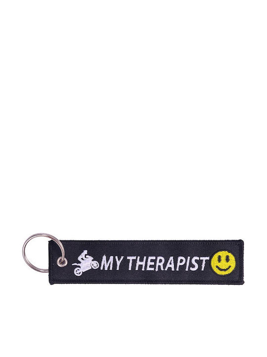Schlüsselanhänger Brieftasche My Therapist Stoff Schwarze