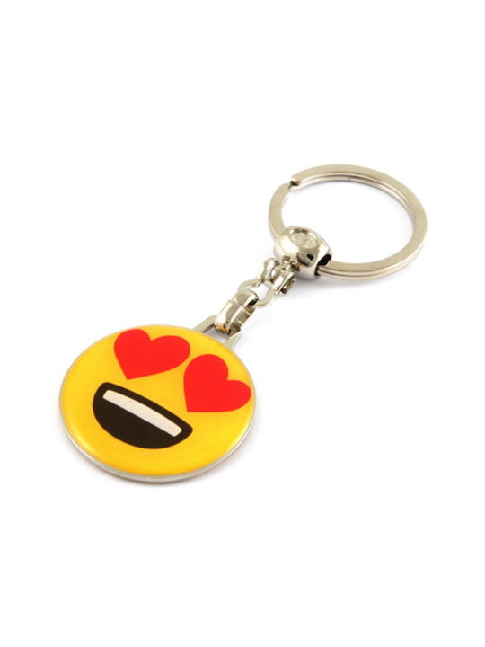 Keychain Metallic for Couples Yellow