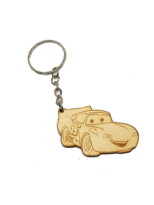 Woodseason Keychain Mcqueen Lemn