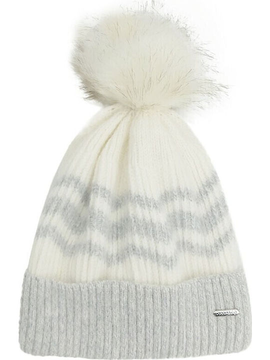 Knitted Beanie Cap White