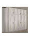 Fünf Türen Kleiderschrank mit Aufsatz 252x60x233cm