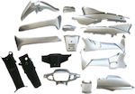 Astrea Supra Links Motorrad Kunststoff-Set Silber