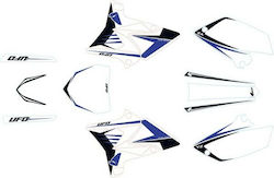 UFO Σετ Πλαστικά Μοτοσυκλέτας για Keeway Easy για Yamaha YZ 250 / YZ 125 Λευκό