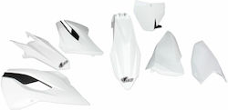 UFO Σετ Πλαστικά Μοτοσυκλέτας για Husqvarna FC 450 / FC 350 για Keeway Easy Λευκό