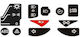Moto Discovery Stickers Set Black
