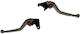 Set of Motorcycle Brake/Clutch Levers Adjustable for Yamaha YZF-R1 Silver 220-02-36002