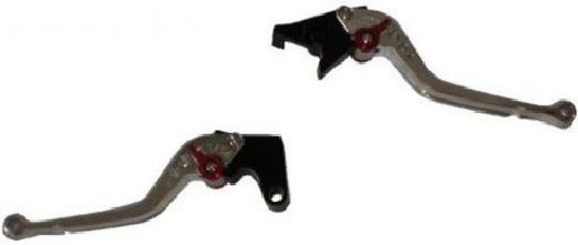 Set of Motorcycle Brake/Clutch Levers Adjustable for Yamaha YZF-R1 Silver 220-02-36002