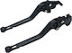 Moto Discovery Set of Motorcycle Brake/Clutch Levers Adjustable for Honda Varadero Black 713001/XL-B