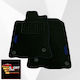 Honda Cr-z Carpet Mats Sport Line Black With Blue Stitching Blue Embroidery Cr-z Set of 2 Pieces