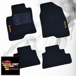 Opel Antara 2006-2011 Πατακια Μοκετα Sport Line Μαυρο Me Πορτοκαλι Ραφη Πορτοκαλι Κεντημα Opel Σετ 4τμχ