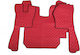 Set of Front and Rear Mats Universal 3pcs Scania R 2004-2010 Red