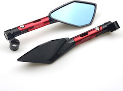 Motorcycle Mirrors 2pcs Red