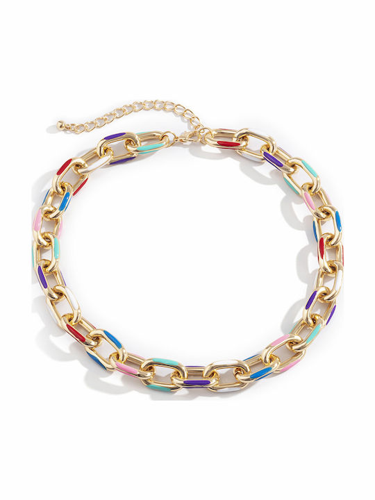 Pearl's Garden Damen Kette Nacken Vergoldet Länge 25cm