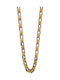 Two-tone Chain Neck made of Silver Gold-plated Thin Thickness 4.6mm and Length 50cm