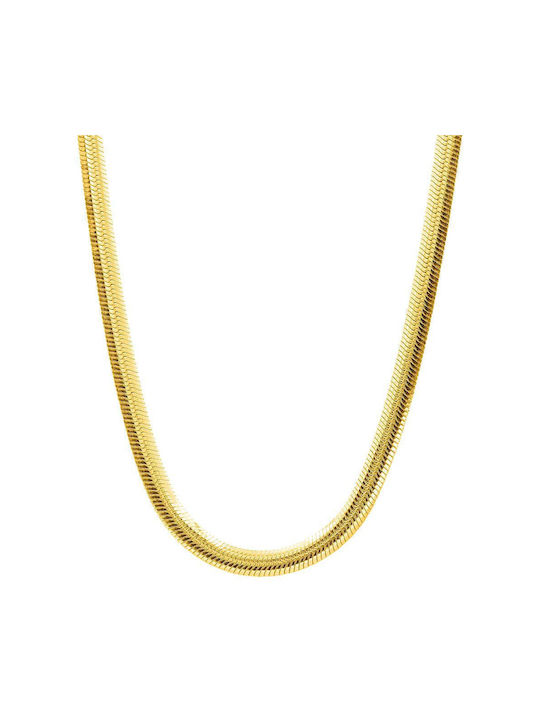 Q-Jewellery Women's Gold Plated Silver Neck Chain Yellow