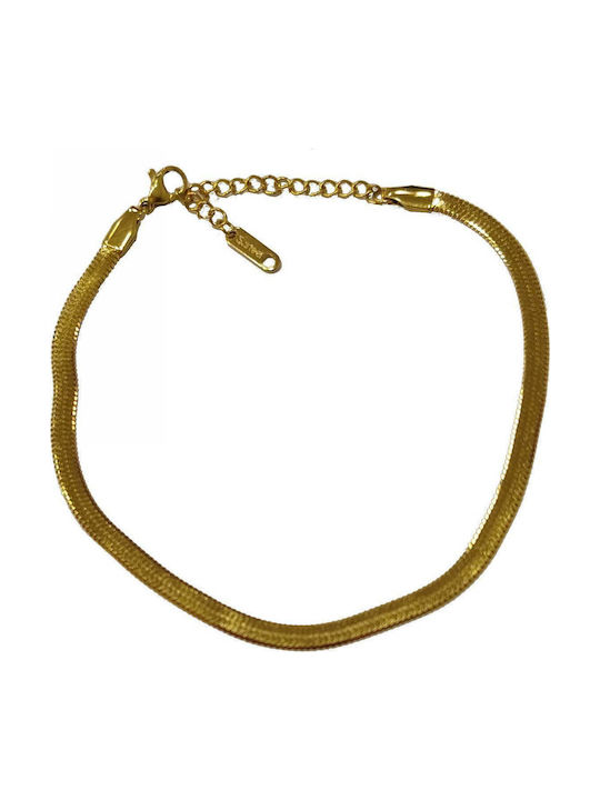 Tatu Moyo Chain Hand Snake made of Steel Gold-plated