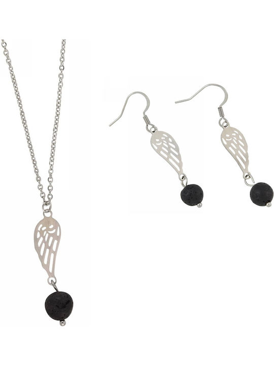 Tatu Moyo Set with Necklace & Earrings from Sil...