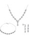 Set with Necklace , Earrings & Bracelet from White Gold 9K with Stones