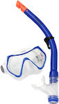 Extreme Silicone Diving Mask Set with Respirator Blue