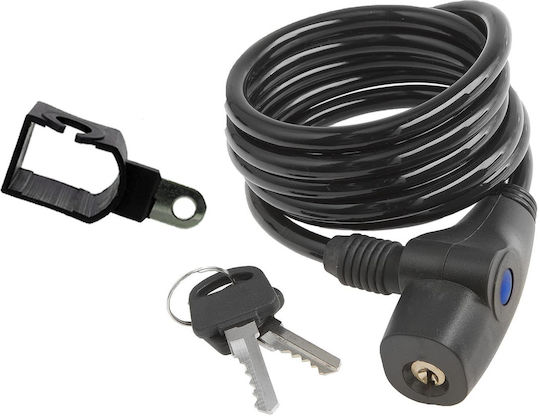 M-Wave Bicycle Cable Lock with Key Black