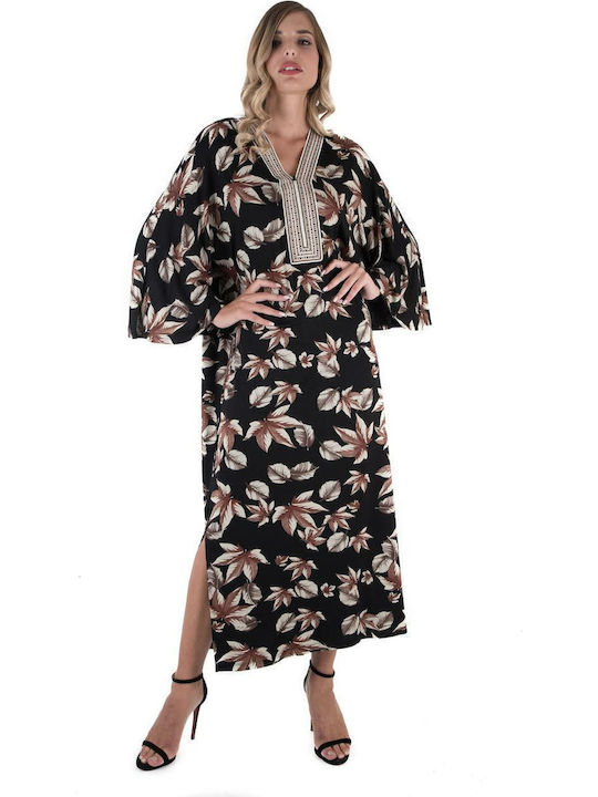 Claire Katrania Black Beachwear Caftan