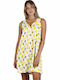 Admas Women's Mini Caftan Beachwear Yellow