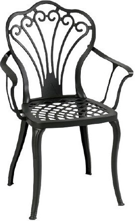 Градински Стол Fer Forge Алуминиев Armchair Queen P Черен 56x63x94см