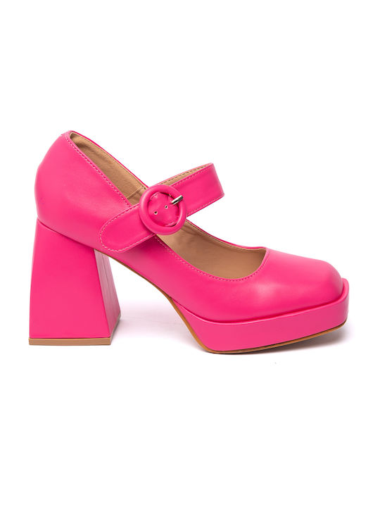 Malesa Pumps mit Riemchen Fuchsie