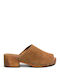 Favela Chunky Heel Mules Brown