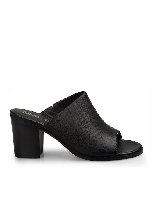 Bothega Leather Mules Black BT23