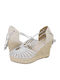 Platforme Dama În Stil Espadrile Argintii