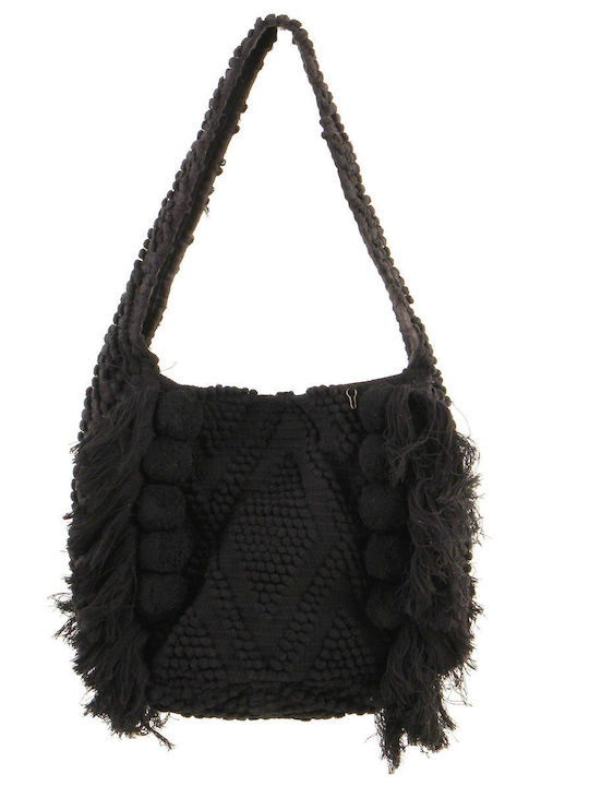 Fabric Beach Bag Black