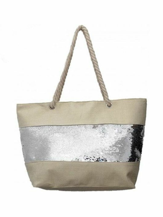 Strandtasche Silber