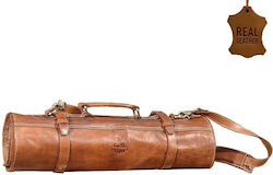 Tips Knives Case Leather Brown Bag