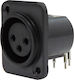 Lz Stecker XLR weiblich Schwarz (01.095.0034)