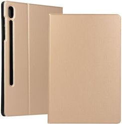 Flip Cover Δερματίνης Χρυσό (Galaxy Tab S7+)