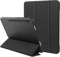 Tri-fold Flip Cover Piele artificială Negru (Galaxy Tab S7Universal 11" - Universal 11") 032910