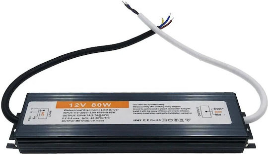 Eco Light LED Захранване IP20 Мощност 80W с Изходно Напрежение 12V