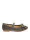Kids Ballerinas with Elastic Strap Gray