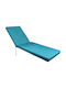 Waterproof Sunbed Cushion with Backrest Turquoise 195x60cm