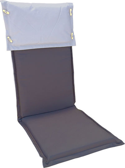 Perna Scaunului De Grădină Cu Spătar Gri 117x40cm