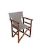 Politishome Director Chair Cover Canvas Gray 46.5x79cm
