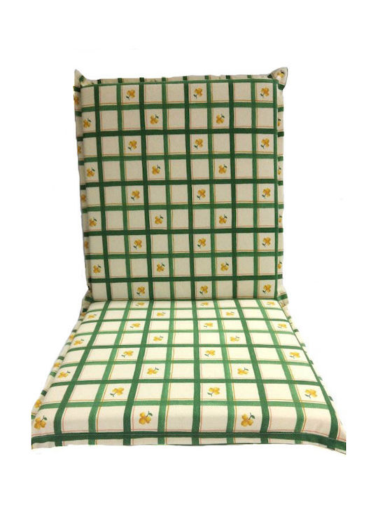 Garden Chair Cushion with Back Green 47x97cm.