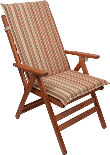 Be Comfy Αδιάβροχο Μαξιλάρι Καρέκλας Κήπου με Πλάτη Πορτοκαλί 47x97εκ.