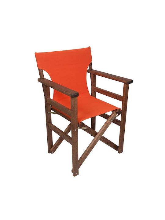 Politishome Director Chair Cover Made of Orange Canvas 46.5x79cm