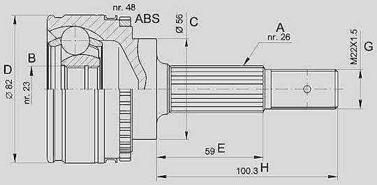 Open Parts Joint Kit for Toyota Avensis