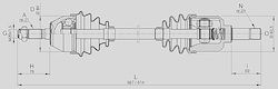 Open Parts Ημιαξόνιο για Peugeot 205 Open Parts Ημιαξόνιο για Peugeot 205