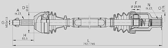 Open Parts Halbachse für Renault Clio